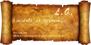 Laczházi Orgona névjegykártya